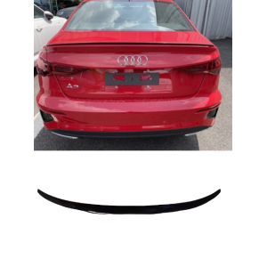 Aileron Audi A3 8Y sedan 2020- look S3  Plastico Preto Brilho