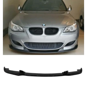 Lip Frontal Bmw E60 Look M5 Plastico Preto Brilhante
