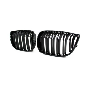 Grelha Dupla BMW E81 E87 Preto Brilho