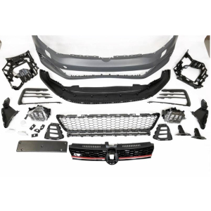 Parachoques frontal golf 7.5 look gti com grelha, lava faróis e faróis nevoeiro  2017-2019