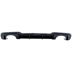 Difusor traseiro audi a3 8v Hatchback 16-19  rs3 S-line  plastico preto brilhante