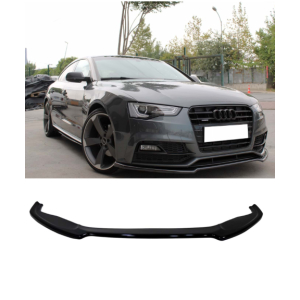 Lip frontal Audi A5 B8 2012-2015 plástico preto brilhante