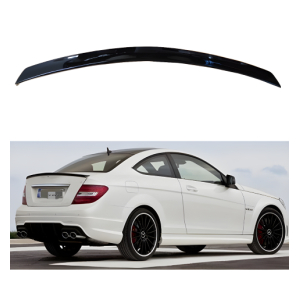 Aileron traseiro Mercedes W204 Coupe C204 2007-2015 Plastico Preto Brilhante