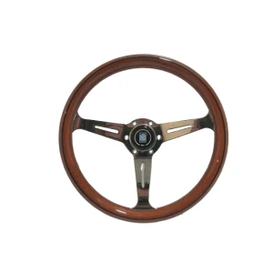 Volantes look Nardi Madeira Cromado 350mm