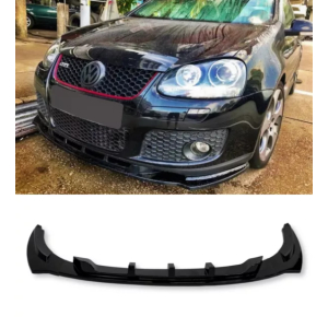 Lip frontal Golf 5 GTI  pástico preto brilhante 3 partes