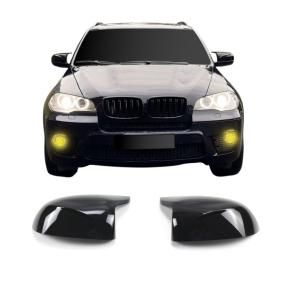 Capas de espelho  BMW X5 E70, X6 E71, 2006-2013 Preto Brilhante