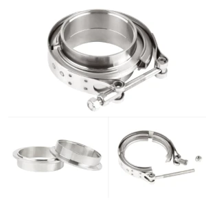 V-band de escape em inox 76mm