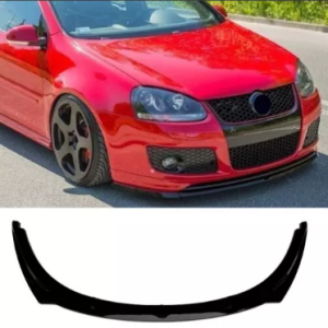 Lip frontal Golf 5 GTI Style 2  pástico preto brilhante 3 partes