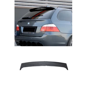 Aileron traseiro bmw serie 5 touring e61 2003-2010 plastico preto brilhante
