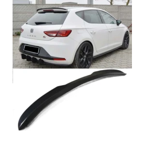 Aileron traseiro Seat Leon MK3 5F 2012-2020 Roof Plástico Preto Brilhante