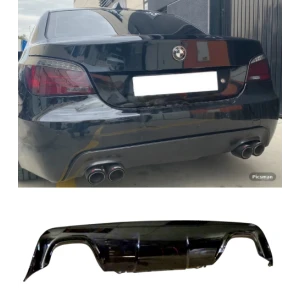 Difusor Traseiro Bmw E60/E61 Look M5 Plástico Preto Brilhante