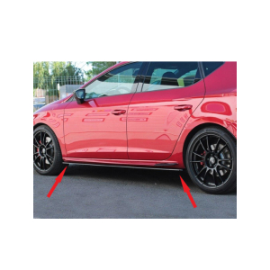 Laminas embaladeiras Seat Leon MK3 5F-GOLF MK7-A3 8V plastico preto brilhante