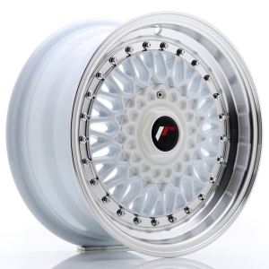 JR Wheels JR9 15x7 ET20 4x100/108 Branco w/ Aba Maquinada
