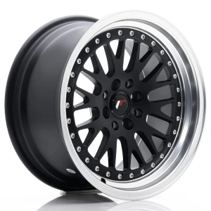 JR Wheels JR10 16x8 ET20 4x100/108 Preto Mate w/ Aba Maquinada