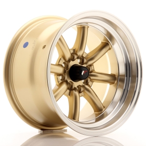 JR Wheels JR19 15x9 ET-13 4x100/114 Dourado w/ Aba Maquinada