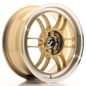 JR Wheels JR7 16x7 ET38 4x100/114 Dourado w/ Aba Maquinada