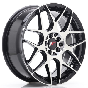 JR Wheels JR18 17x7 ET40 5x100/114 Gloss Preto Face Maquinada