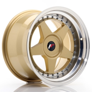 JR Wheels JR6 17x10 ET20 BLANK Dourado w/ Aba Maquinada