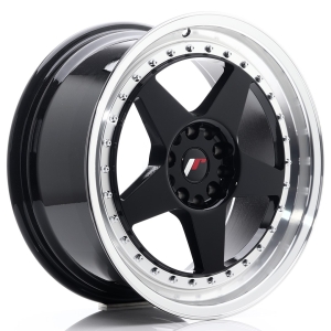 JR Wheels JR6 18x8,5 ET22 5x114,3/120 Gloss Preto w/ Aba Maquinada