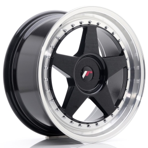 JR Wheels JR6 18x8,5 ET20-40 BLANK Gloss Preto w/ Aba Maquinada