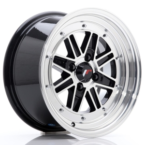 JR Wheels JR31 15x7.5 ET20 4x100 Gloss Preto Face Maquinada
