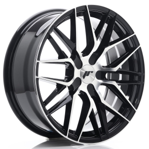 JR Wheels JR28 18x7,5 ET20-40 BLANK Gloss Preto Face Maquinada