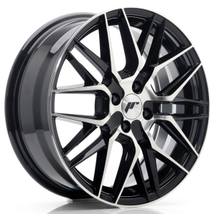 JR Wheels JR28 17x7 ET40 4x100 Gloss Preto Face Maquinada