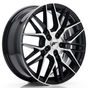 JR Wheels JR28 17x7 ET40 5x112 Gloss Preto Face Maquinada