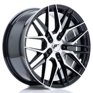 JR Wheels JR28 17x8 ET40 5x112 Gloss Preto Face Maquinada