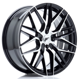 JR Wheels JR28 18x7,5 ET40 4x100 Gloss Preto Face Maquinada