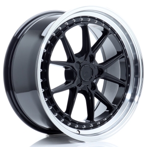 JR Wheels JR39 19x8,5 ET15-35 5H BLANK Gloss Preto w/ Aba Maquinada
