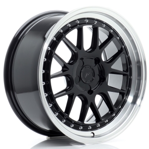 JR Wheels JR40 18x8,5 ET15-35 5H BLANK Gloss Preto w/ Aba Maquinada