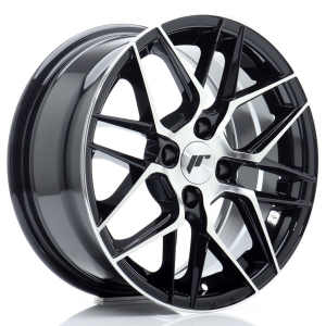 JR Wheels JR28 15x7 ET38 4x100 Gloss Preto Face Maquinada