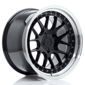 JR Wheels JR40 18x10,5 ET15-22 5H BLANK Gloss Preto w/ Aba Maquinada