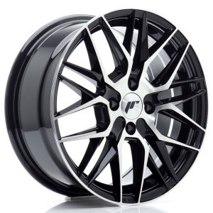 JR Wheels JR28 16x7 ET40 4x100 Gloss Preto Face Maquinada
