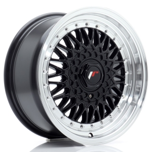 JR Wheels JR9 16x7,5 ET25 BLANK Gloss Preto w/ Aba Maquinada