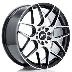 JR Wheels JR18 18x7,5 ET40 5x112/114 Preto Face Maquinada
