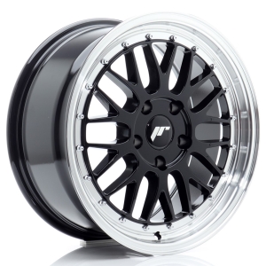 JR Wheels JR23 17x8 ET35 5x100 Gloss Preto w/ Aba Maquinada
