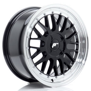 JR Wheels JR23 17x8 ET20-45 4H BLANK Gloss Preto w/ Aba Maquinada