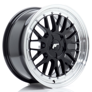 JR Wheels JR23 17x8 ET20-45 5H BLANK Gloss Preto w/ Aba Maquinada