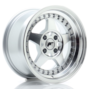 JR Wheels JR6 15x8 ET5 4x100 Cinzento Face Maquinada