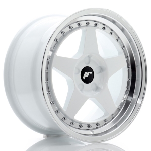 JR Wheels JR6 17x9 ET20-35 5H BLANK Branco w/ Aba Maquinada