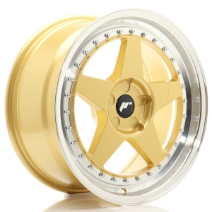 JR Wheels JR6 18x8 ET20-35 5H BLANK Dourado w/ Aba Maquinada