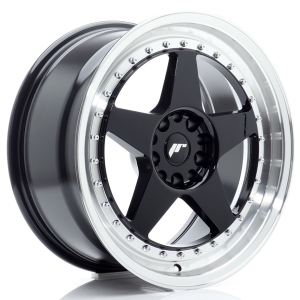 JR Wheels JR6 18x8,5 ET22 5x114,3/120 Gloss Preto w/ Aba Maquinada