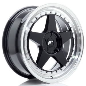 JR Wheels JR6 18x8,5 ET20-40 5H BLANK Gloss Preto w/ Aba Maquinada