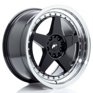 JR Wheels JR6 18x9,5 ET22 5x114,3/120 Gloss Preto w/ Aba Maquinada