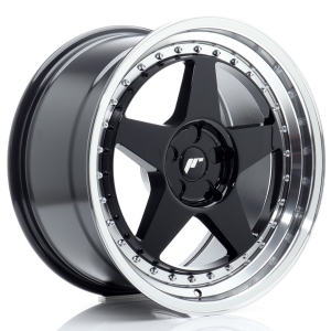 JR Wheels JR6 18x9,5 ET20-40 5H BLANK Gloss Preto w/ Aba Maquinada