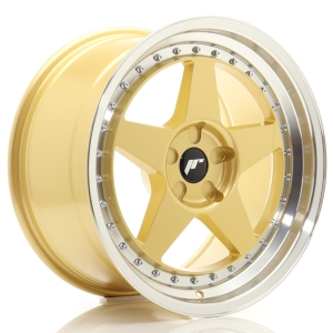 JR Wheels JR6 18x9,5 ET20-40 5H BLANK Dourado w/ Aba Maquinada