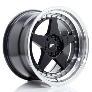 JR Wheels JR6 18x10,5 ET25 5x114,3/120 Gloss Preto w/ Aba Maquinada
