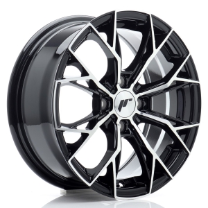JR Wheels JR49 15x6,5 ET35 4x100 Gloss Preto Face Maquinada